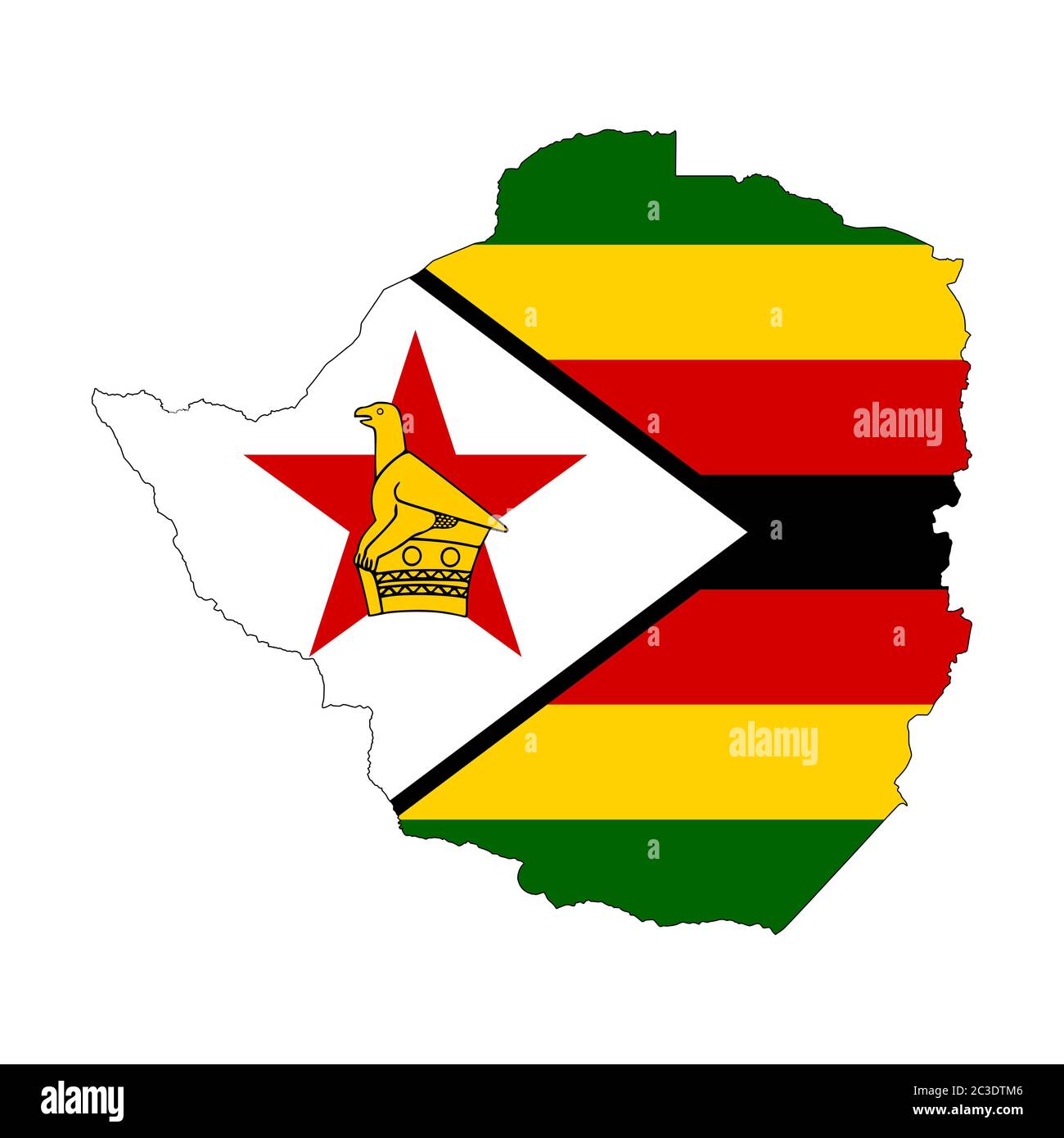 zimbabwe carte drapeau dessin illustration vectorielle Illustration de Vecteur