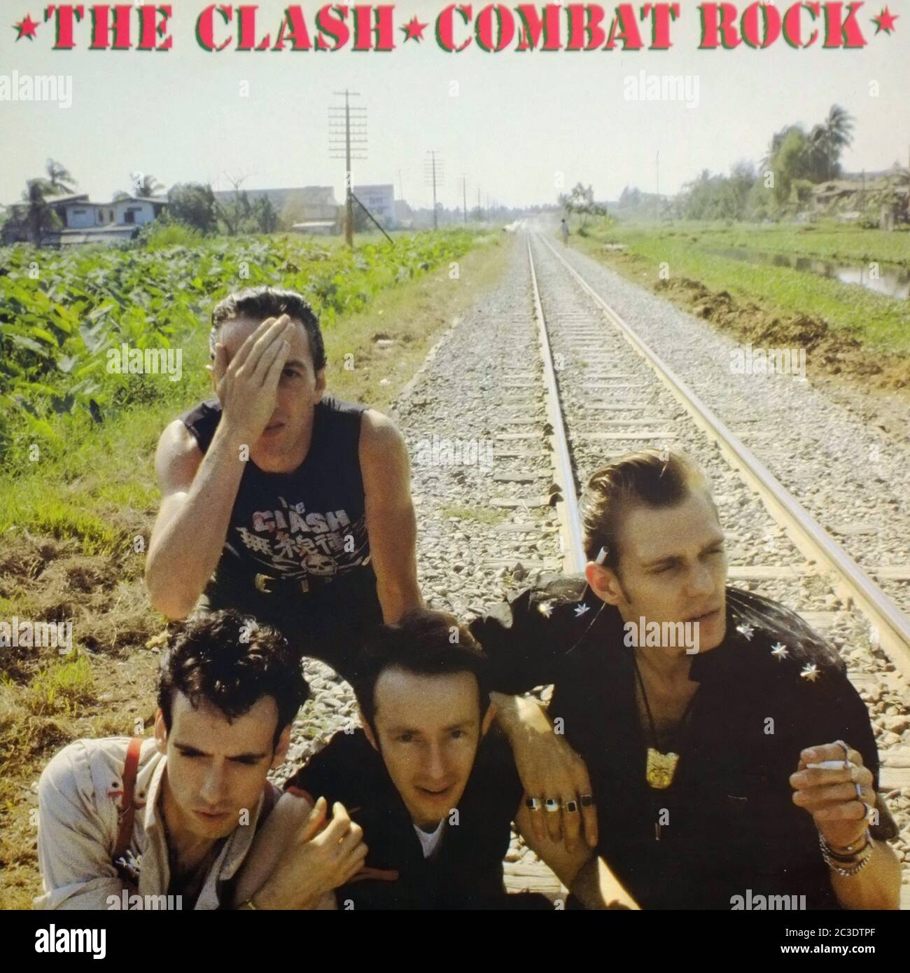 CLASH combat Rock - Vintage 12'' LP ALBUM couverture en vinyle Banque D'Images