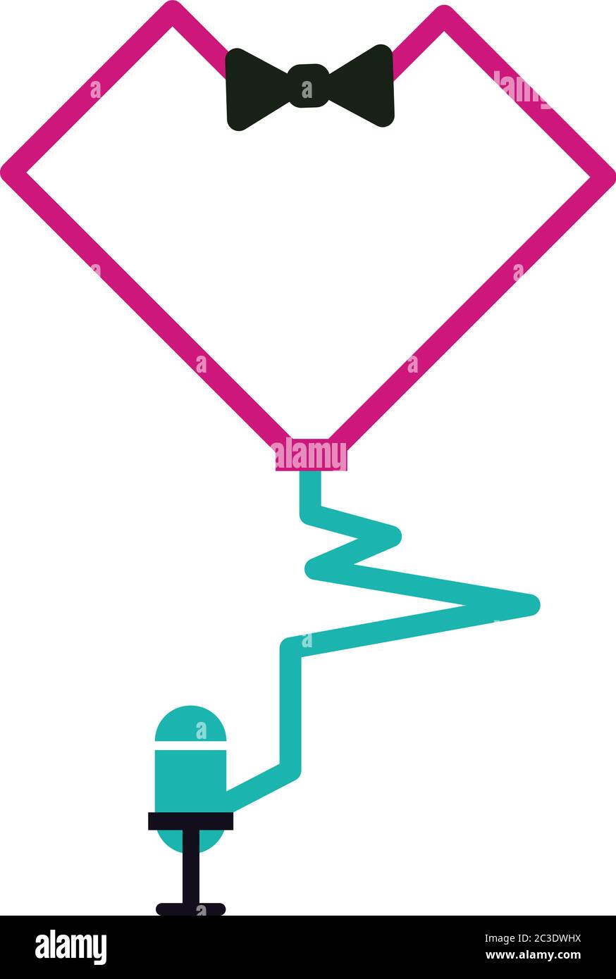 stéthoscope en noeud avec micro Illustration de Vecteur