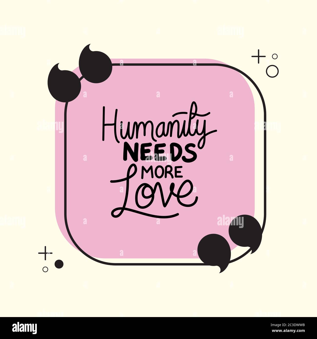 L Humanite A Besoin De Plus D Amour Conception De Texte De Phrase De Citation Et De Positivite Theme Illustration Vectorielle Image Vectorielle Stock Alamy
