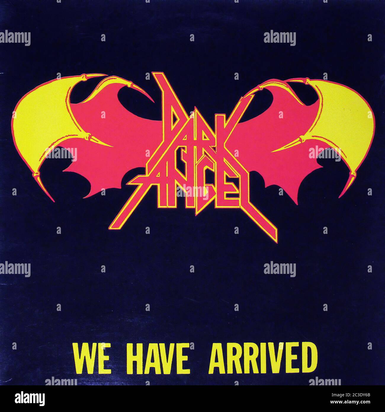 DARK ANGEL nous sommes arrivés Premier album de débuts - Vintage 12'' vinyle LP couverture Banque D'Images