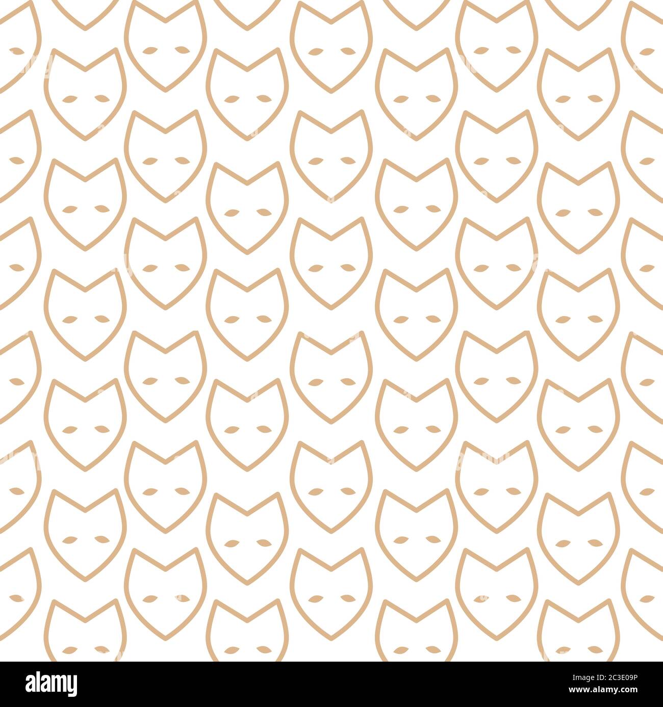 Motif hibou à motif de lignes de visage Illustration de Vecteur