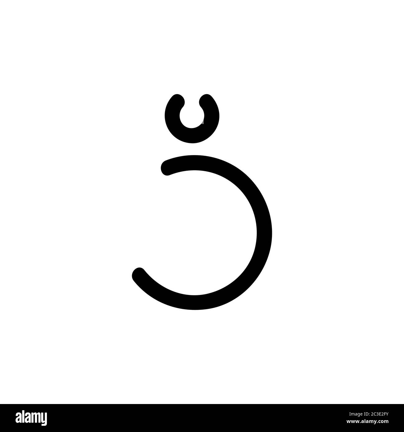 Modèle de logo graphique J de la lettre initiale, concept de design de ligne de cercle, logo commercial abstrait, isolé sur fond blanc. Illustration de Vecteur