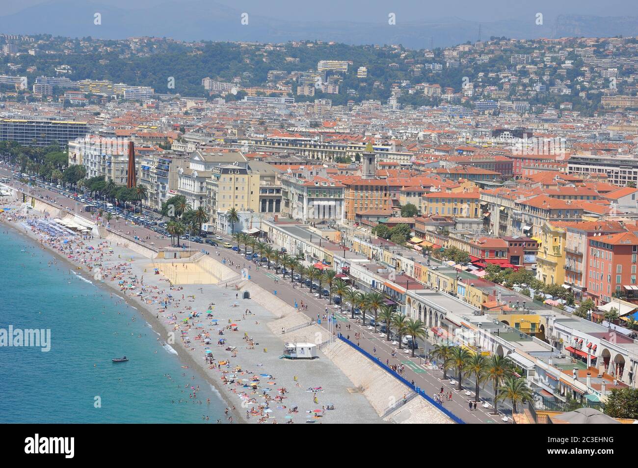 Vue sur la ville de Nice dans les Alpes Maritimes, France Banque D'Images