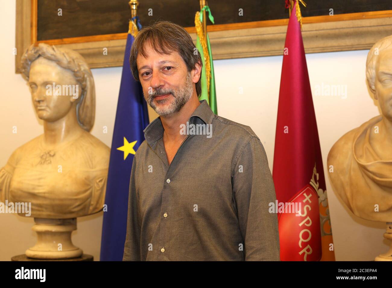 Roma, Italie. 19 juin 2020. Le maire Virginia Raggi et le maire adjoint Luca Bergame ont présenté au Capitole les événements que la capitale met sur le terrain après les mois de confinement. Crédit: SPP Sport presse photo. /Actualités en direct d'Alay Banque D'Images