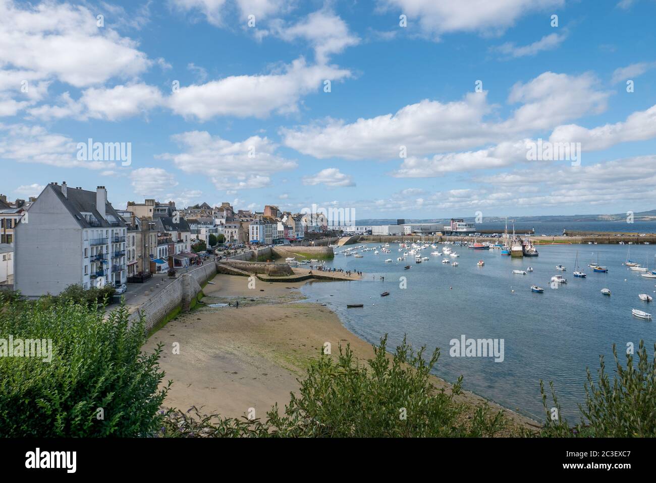 Un paysage de Bretagne en été, France Banque D'Images