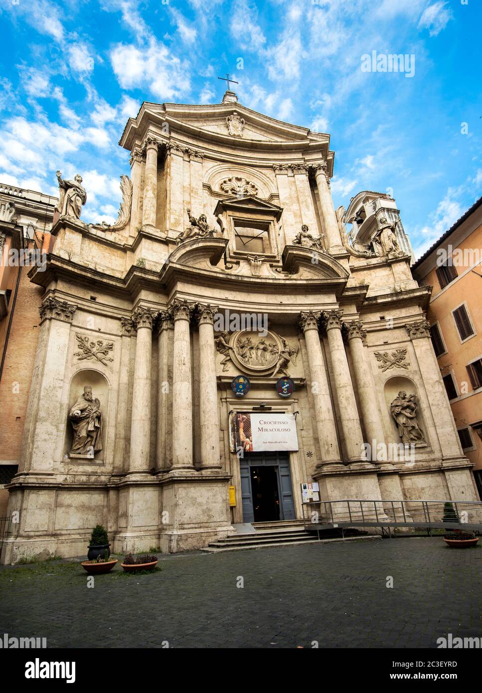 L'église San Marcello al Corso est une église titulaire dédiée au Pape Marcellus I, Rome, Lazio, Italie Banque D'Images
