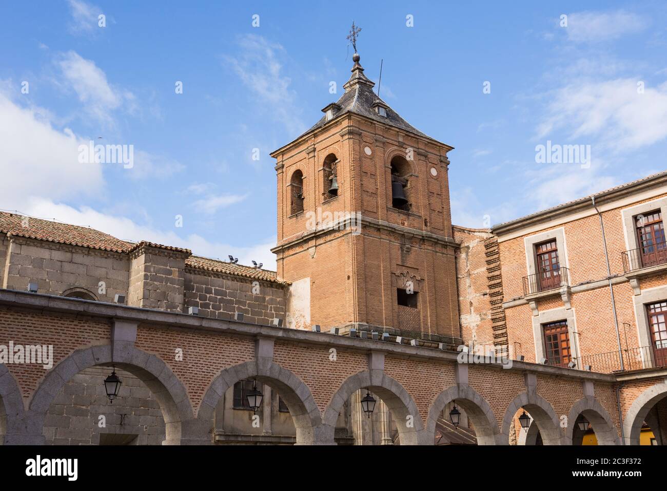 Place de l'hôtel de ville d'Avila, appelée Mercado Chico. Site du patrimoine mondial de l'UNESCO. Avila, Espagne Banque D'Images