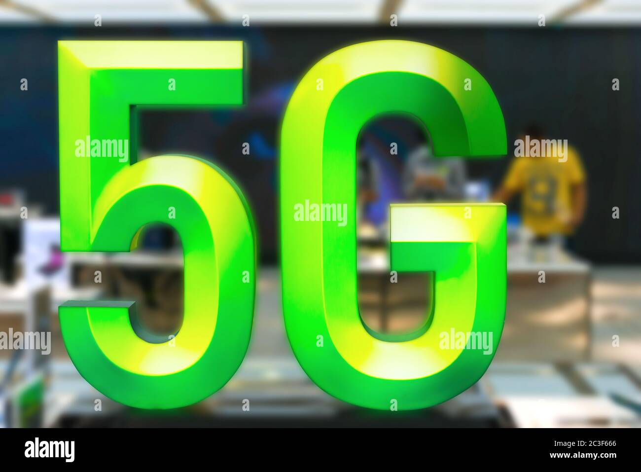 Concept de données de signe 5G Banque D'Images