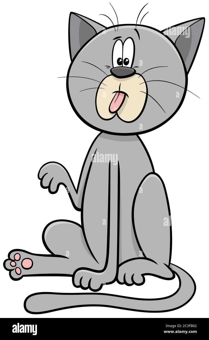 Personnage Animal De Dessin Anime Feodu Chat Ou Du Chaton Photo Stock Alamy