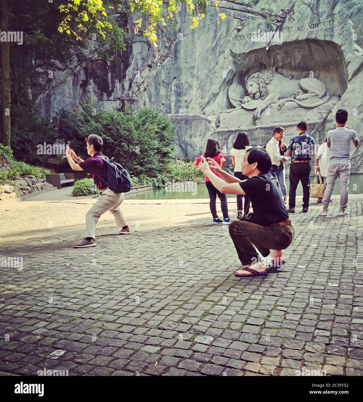 Lion Monument Glacier Garden Lucerne Banque d'image et photos Alamy
