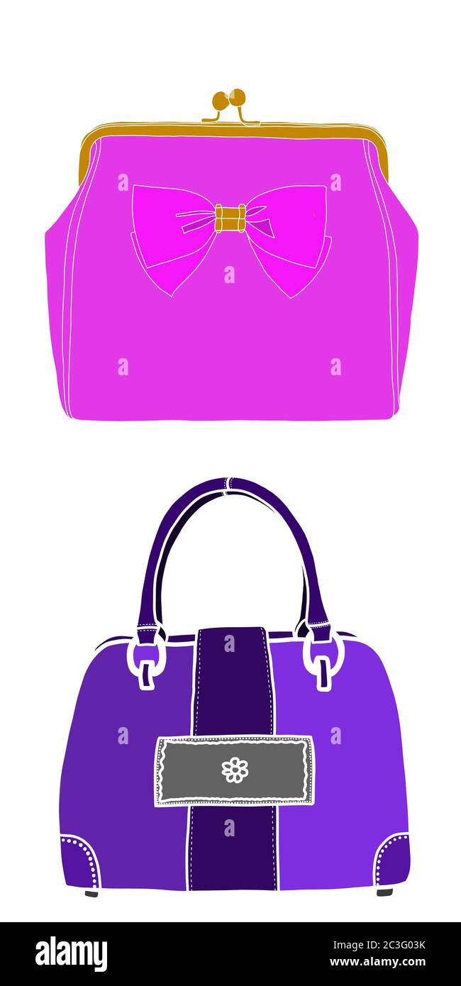Illustration de la mode de deux sacs Banque D'Images