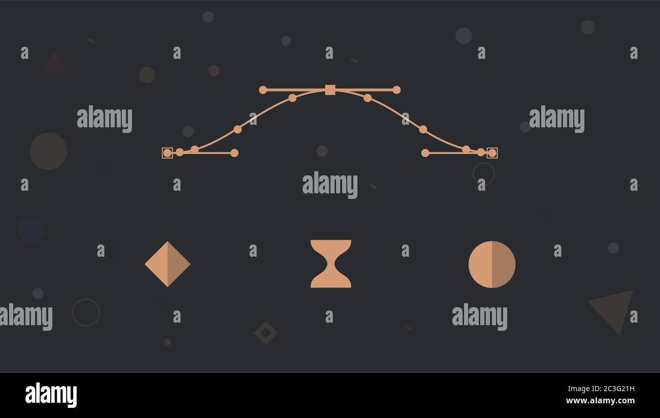 Keyframe Essentials dans After Effects Easy Easy . icône de graphique de mouvement Illustration de Vecteur