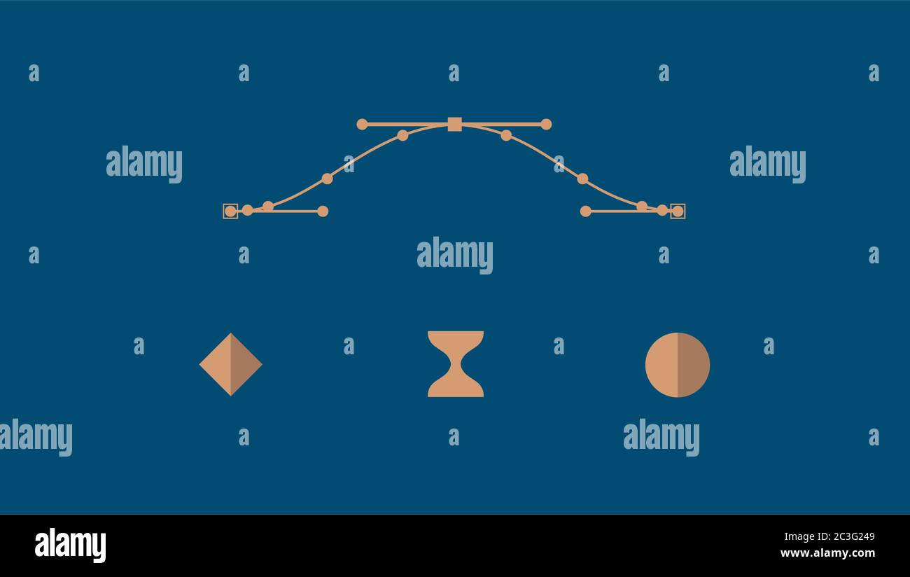 Keyframe Essentials dans After Effects Easy Easy . icône de graphique de mouvement Illustration de Vecteur
