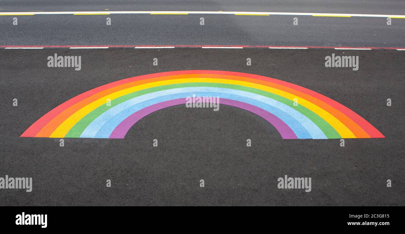 Brixton arc-en-ciel dans la rue Banque D'Images