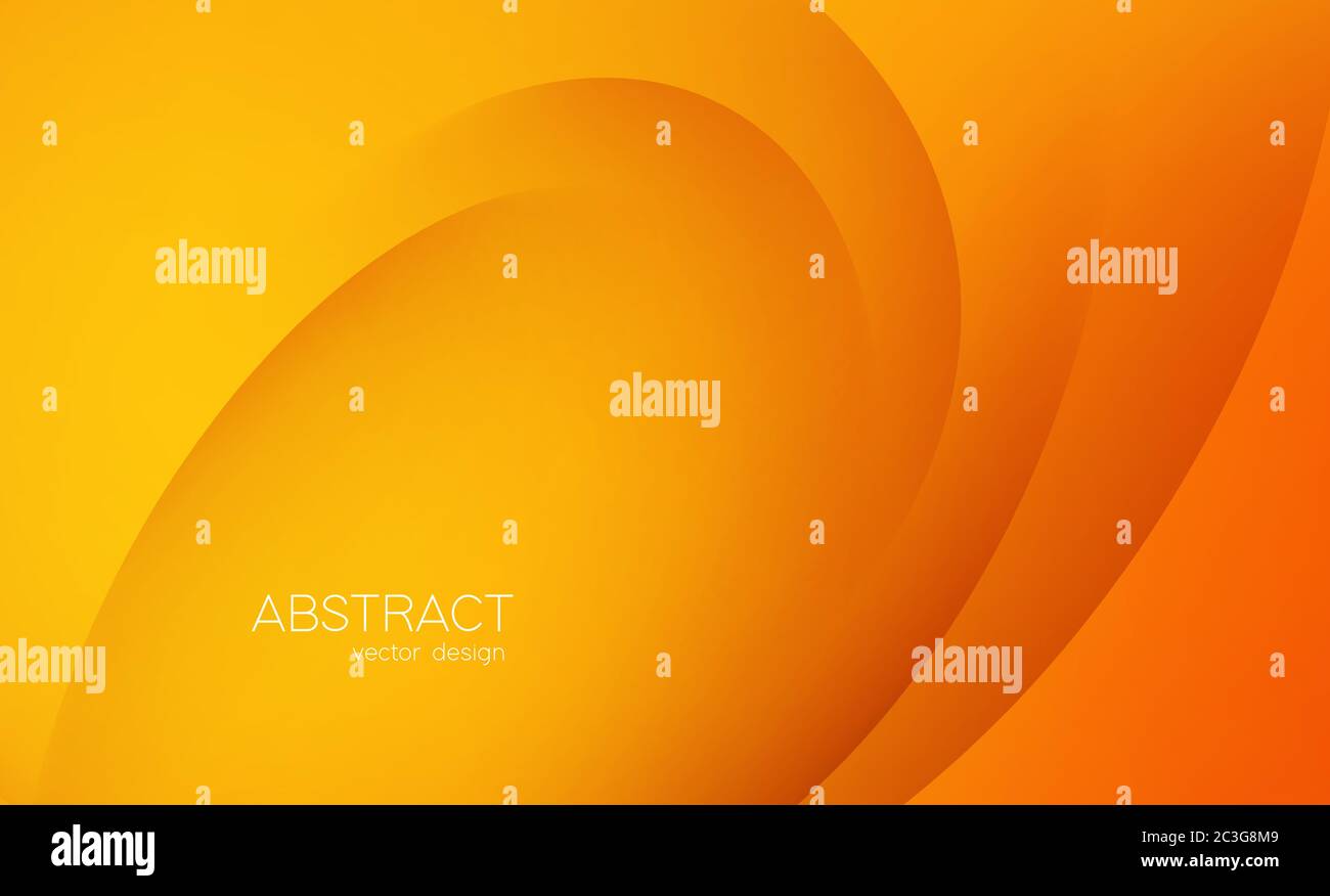 Arrière-plan abstrait vectoriel coloré, bannière orange avec lignes et ombres lisses. Modèle pour brochure de conception, site Web, prospectus. Illustration de Vecteur