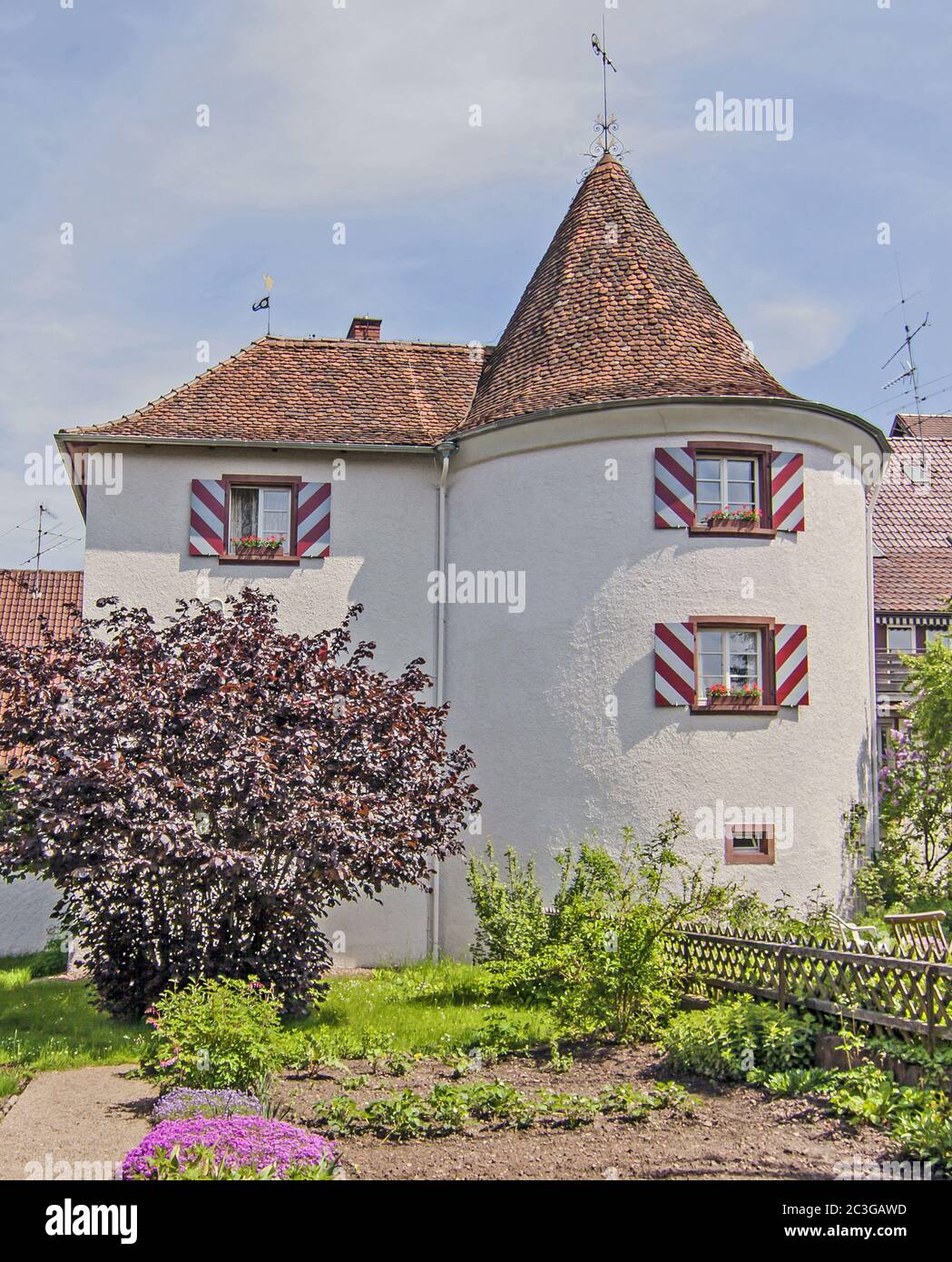 Tour de défense historique à Hüfingen, Forêt-Noire Banque D'Images