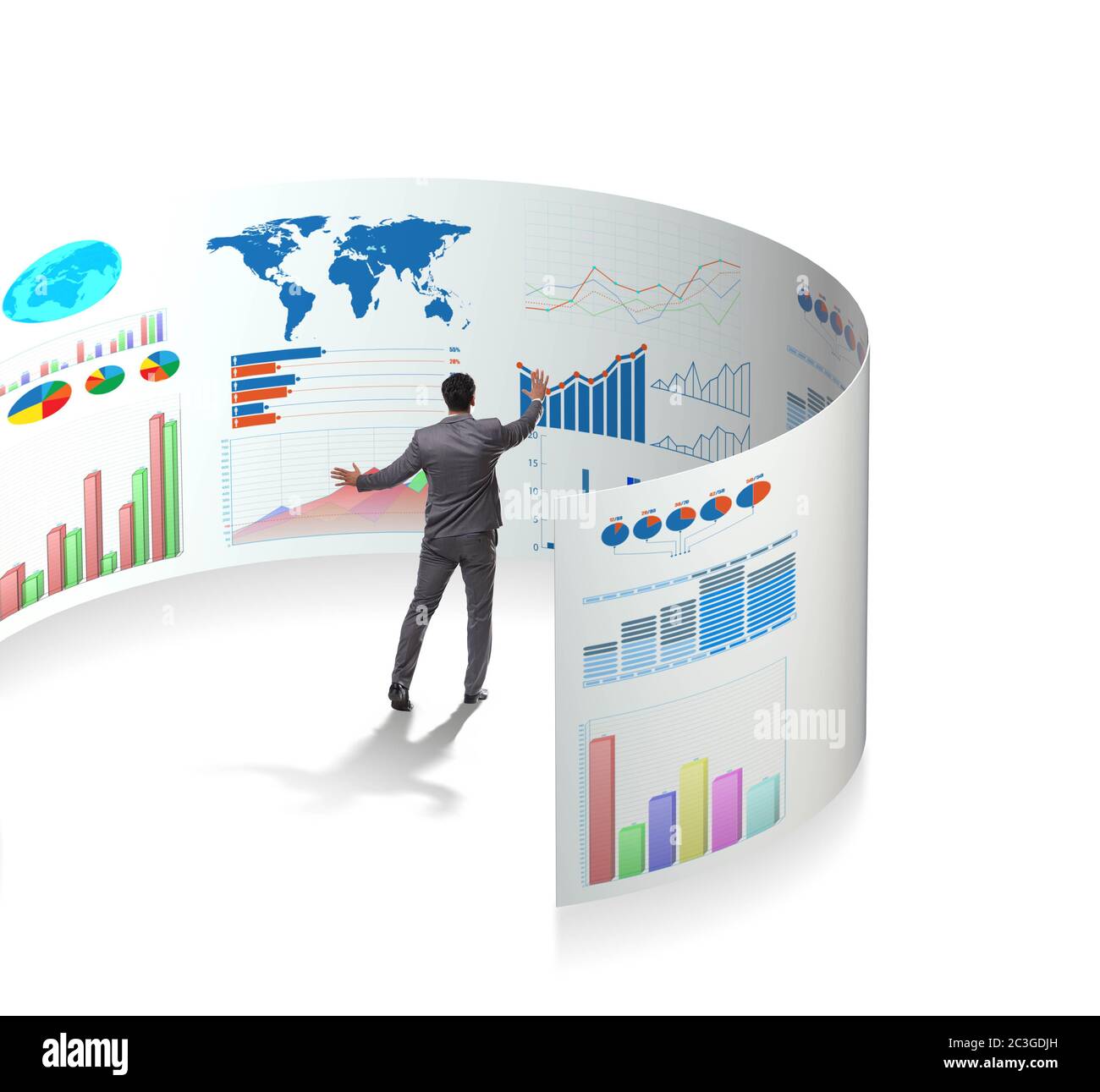 Concept de cartes d'affaires et finances visualization Banque D'Images