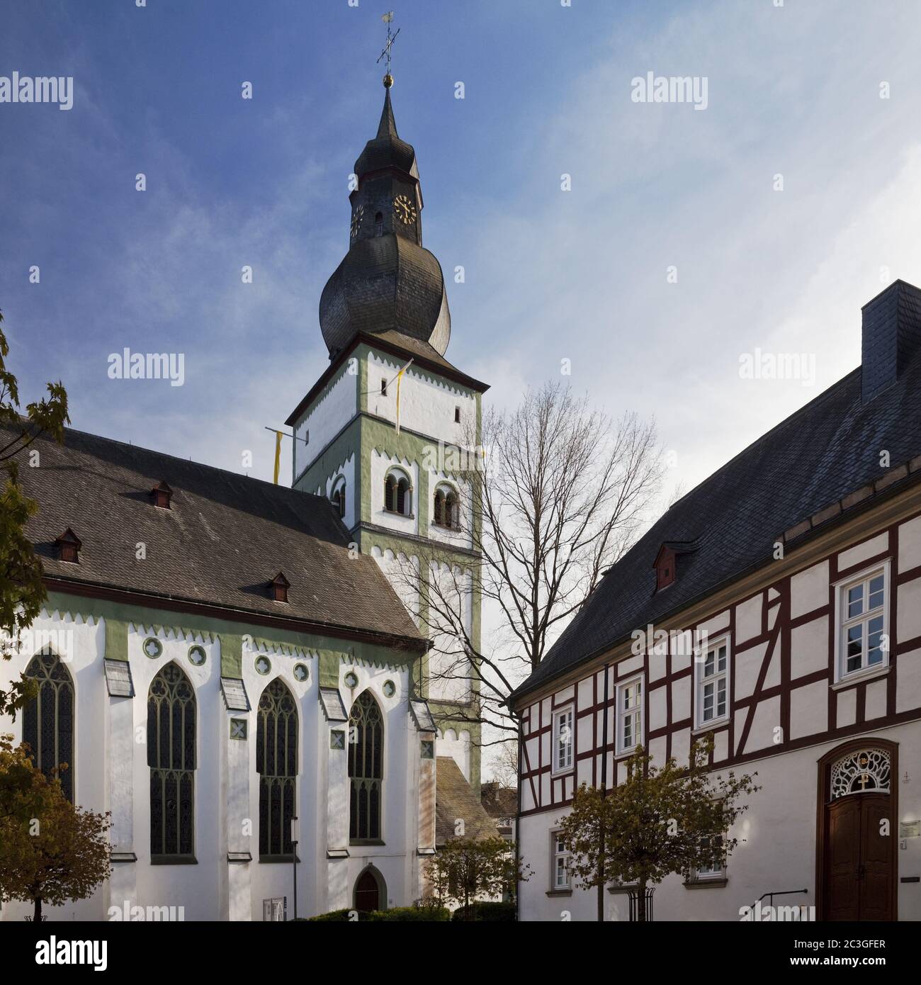 Saint Johannes Baptist, Attendorn, pays aigre, Rhénanie-du-Nord-Westphalie, Allemagne, Europe Banque D'Images