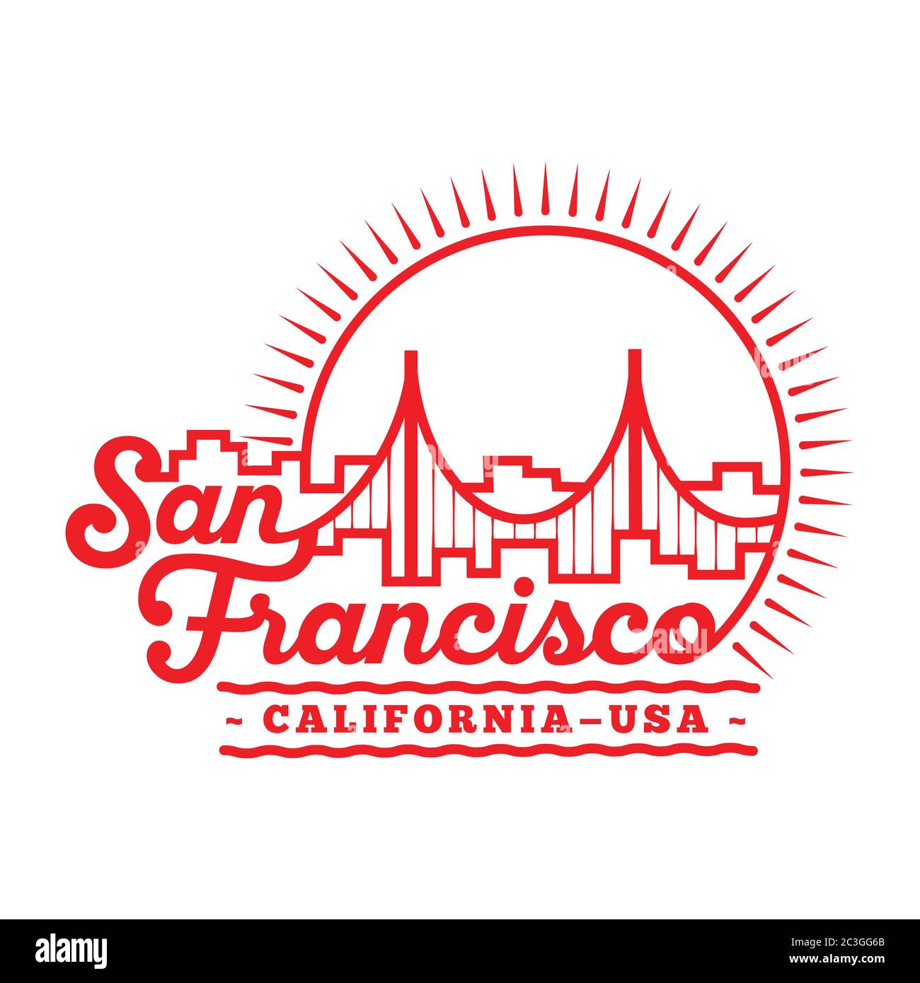 Modèle de conception de San Francisco. Vecteur et illustration. Illustration de Vecteur