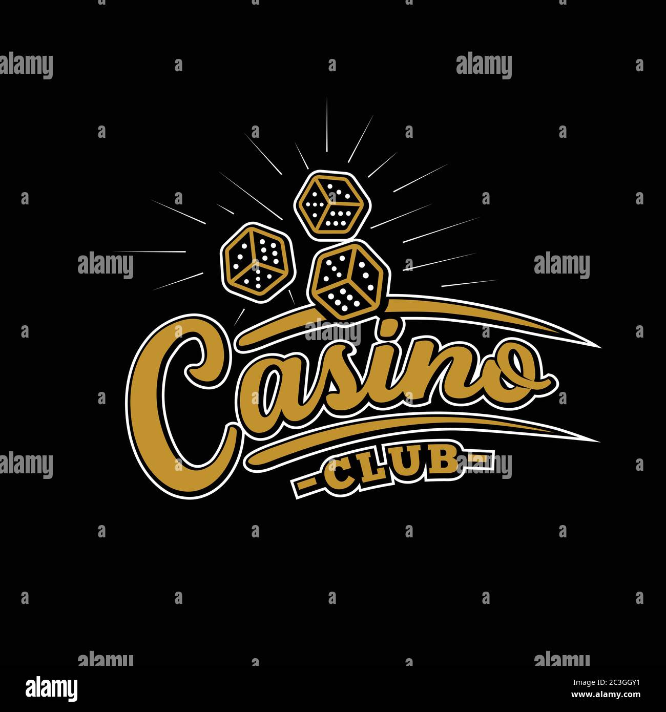 Logo du club de casino. Vecteur et illustration. Illustration de Vecteur