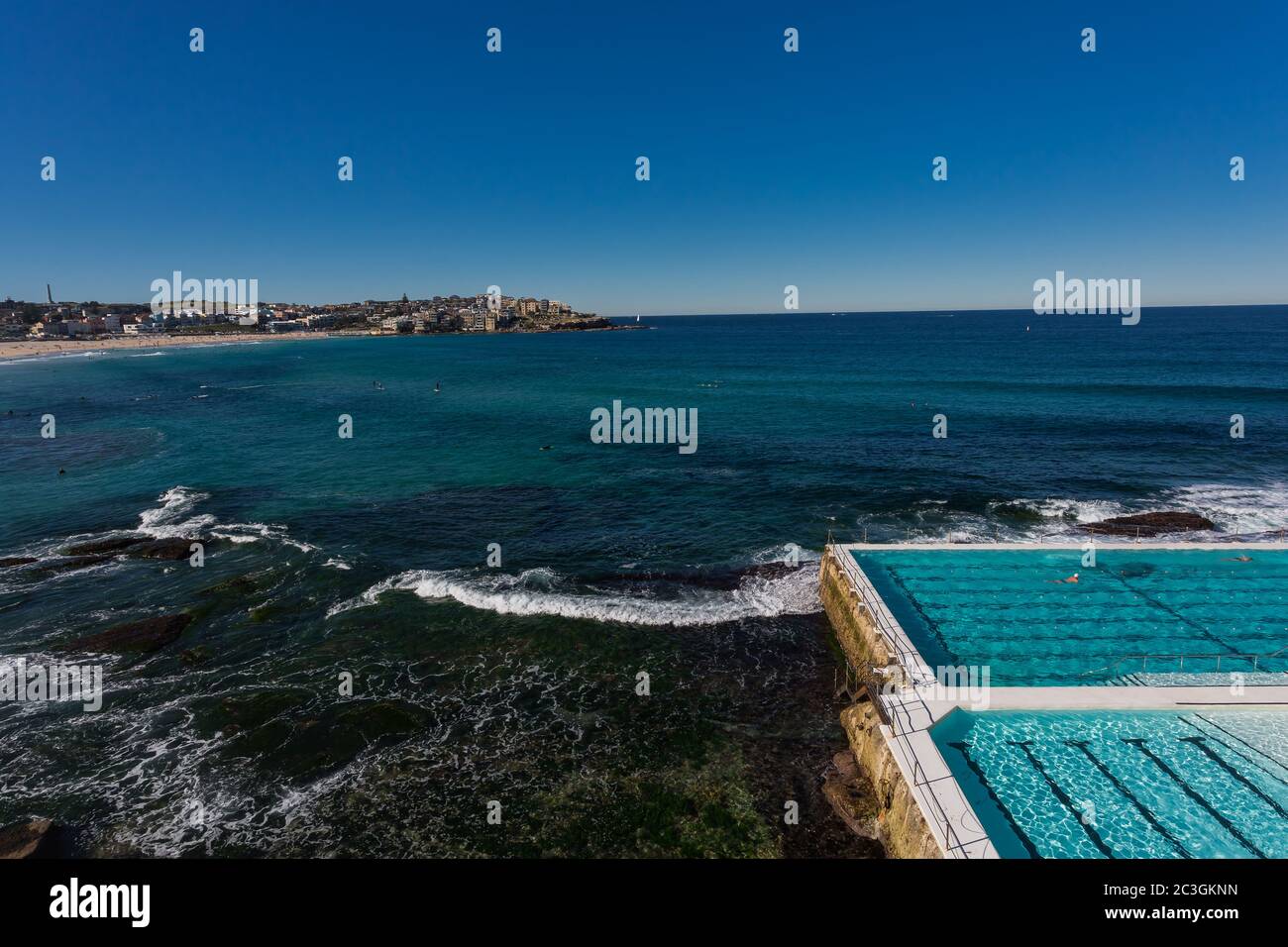 Sydney, Australie. Samedi 20 juin 2020. La piscine Bondi Icebergs a ouvert sa première semaine depuis que les restrictions concernant les coronavirus ont été assouplies dans la banlieue est de Sydney.Credit Paul Lovelace/Alay Live News Banque D'Images