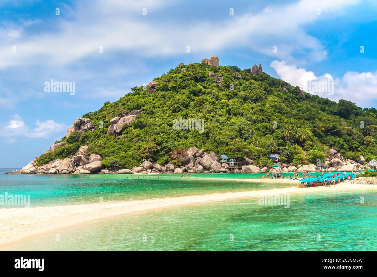 Île de Nang Yuan, Koh Tao, Thaïlande en été Banque D'Images