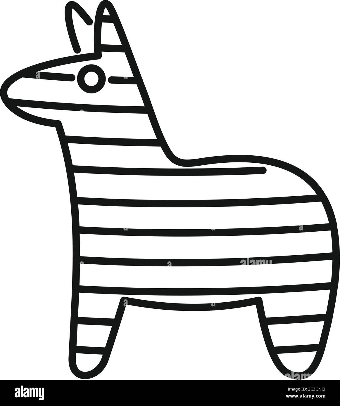 Icône du cheval mexicain. Contour mexique cheval vecteur icône pour la conception de Web isolé sur fond blanc Illustration de Vecteur