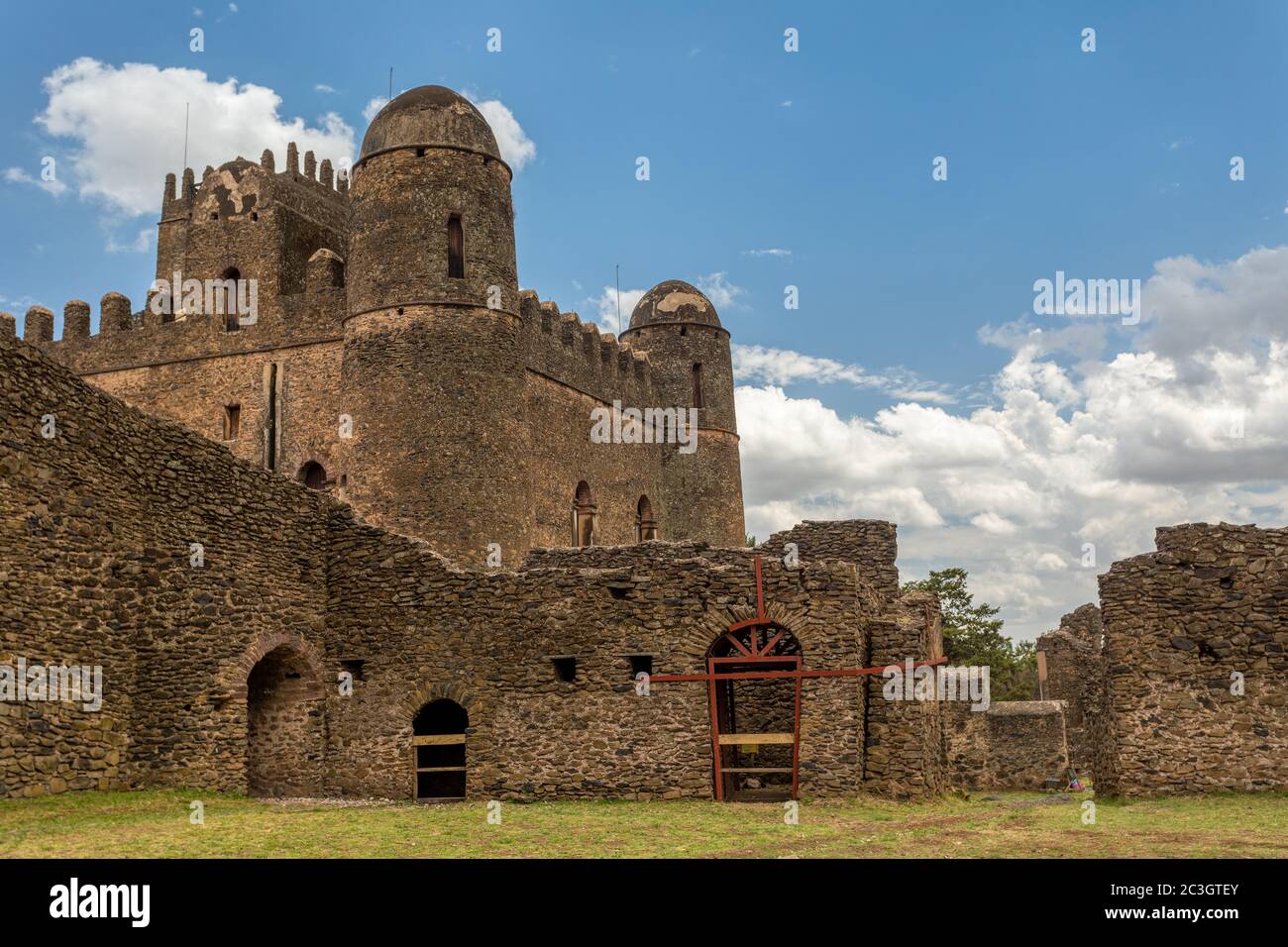 Fasil Ghebbi, château royal de Gondar, Ethipia Banque D'Images