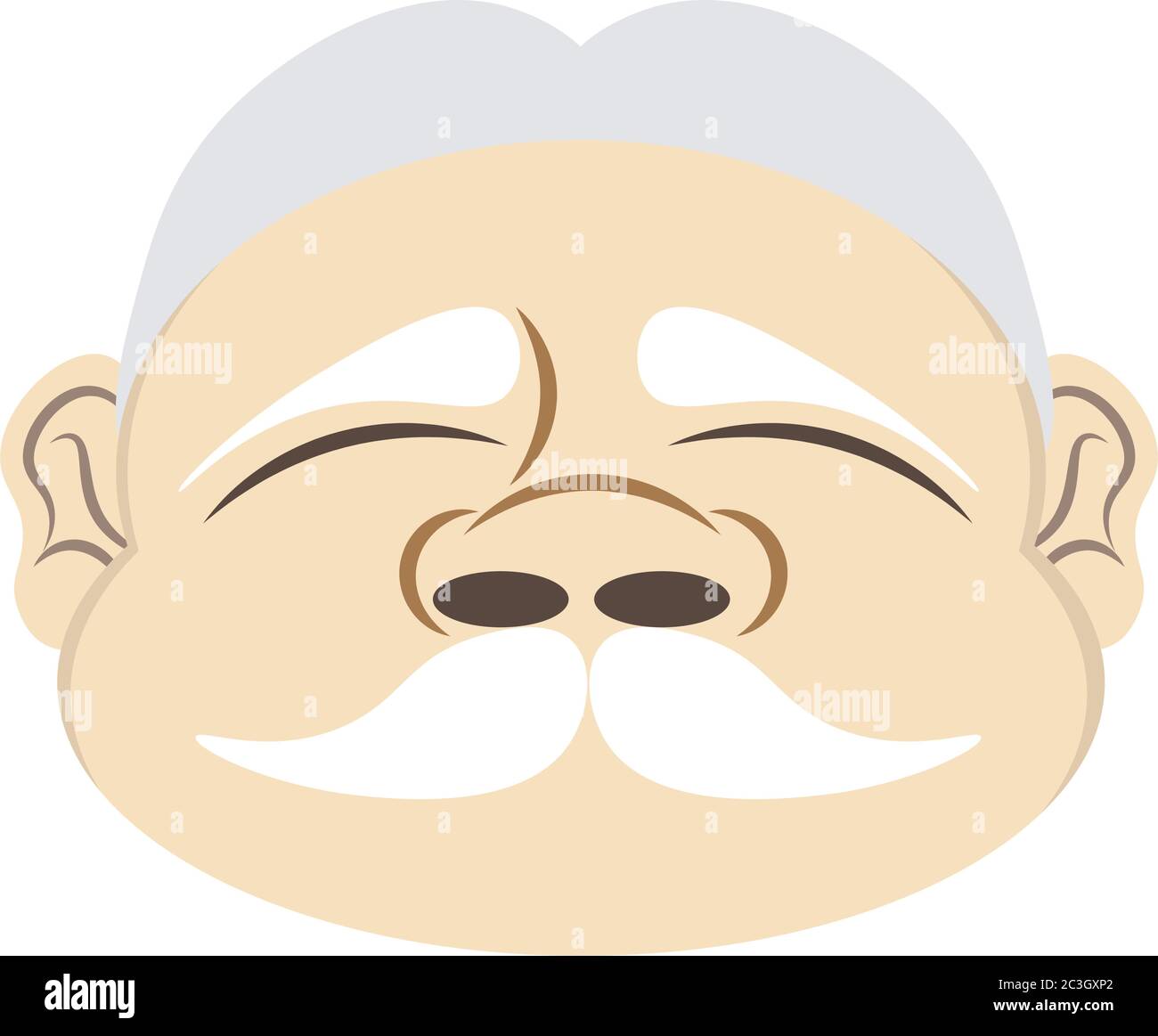 Le visage d'un homme âgé. Illustration vectorielle. Illustration de Vecteur