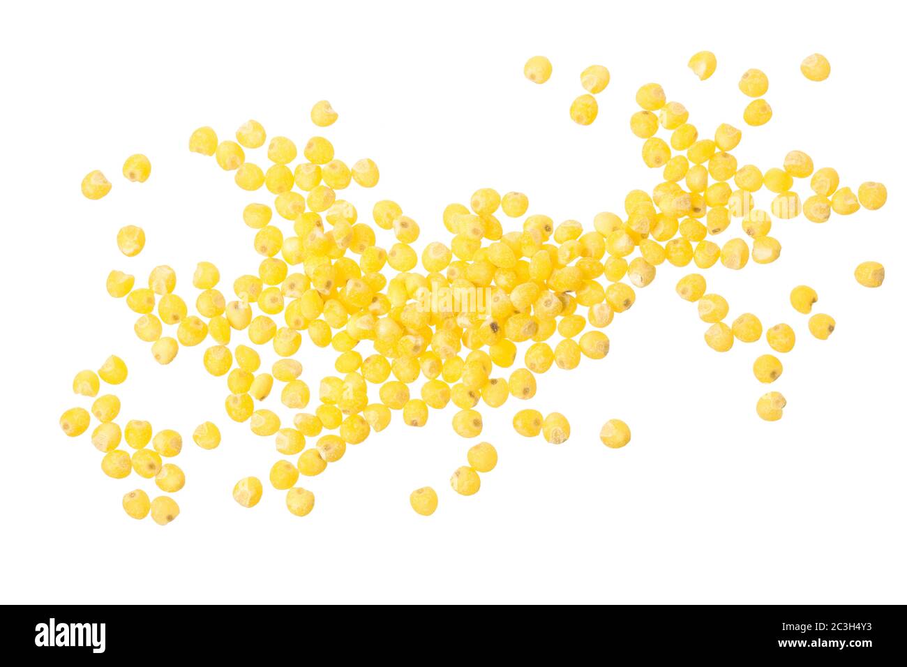 Millet isolé sur fond blanc. Vue d'en haut Banque D'Images
