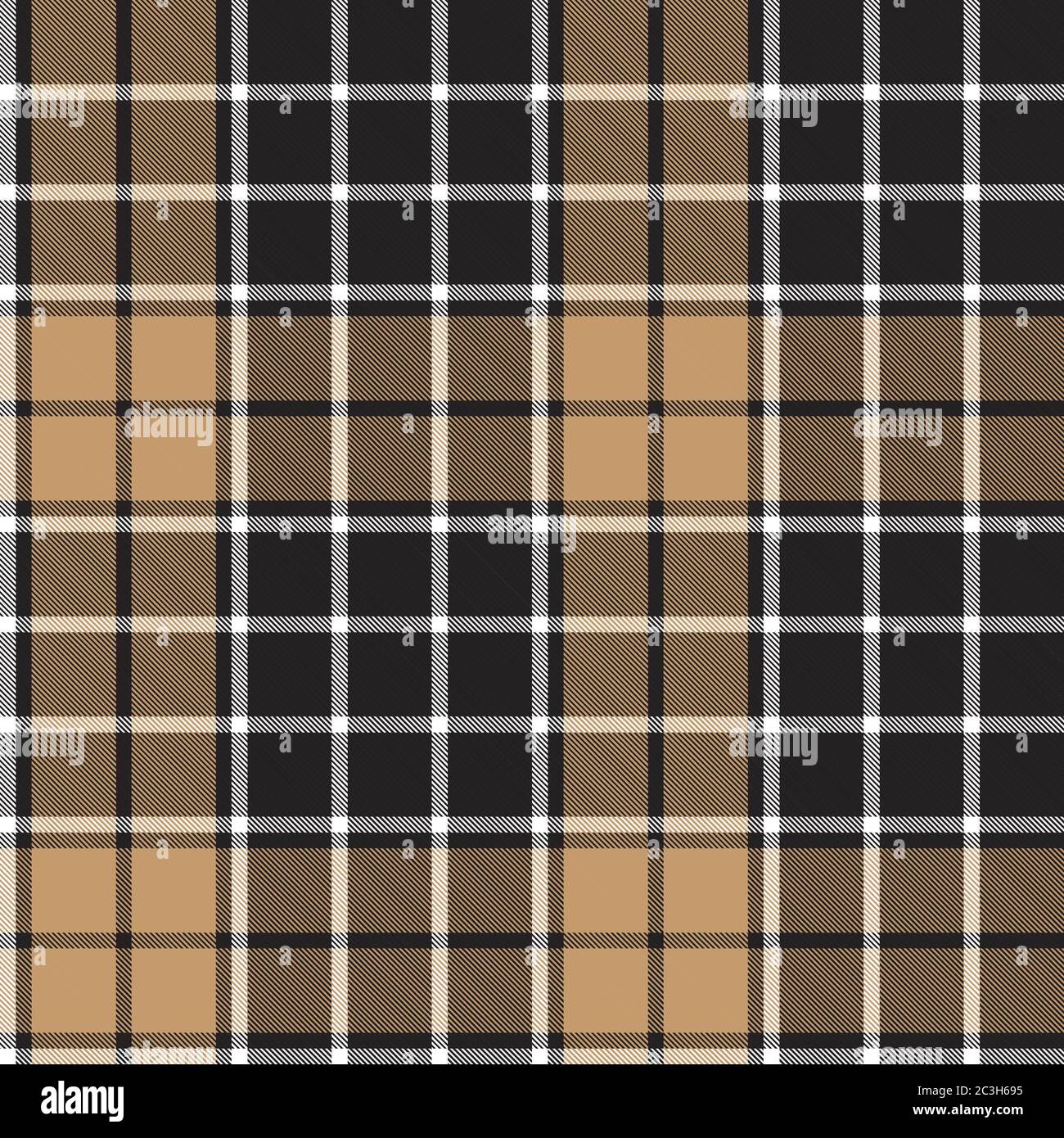 Motif écossais brun taupe, tartan sans coutures adapté aux textiles et aux motifs de mode Banque D'Images