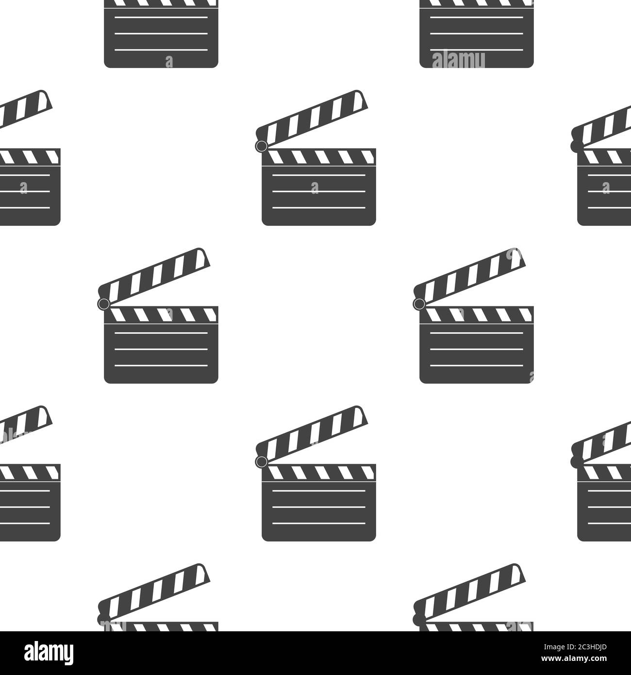 Carte Clapper. Motif noir sans couture Illustration de Vecteur