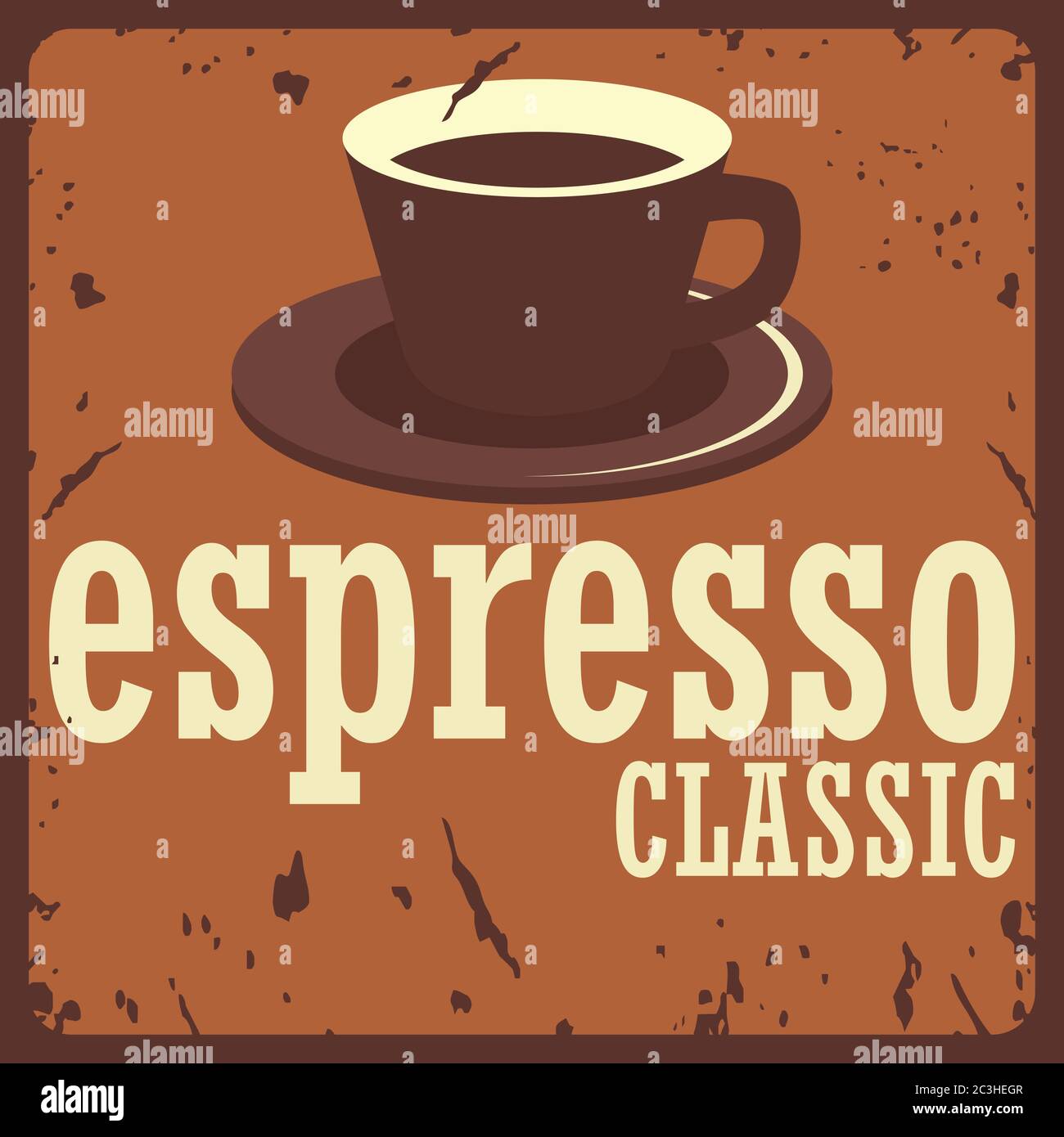 tasse de café avec grains de café pour affiche vintage de café. illustration vectorielle Illustration de Vecteur