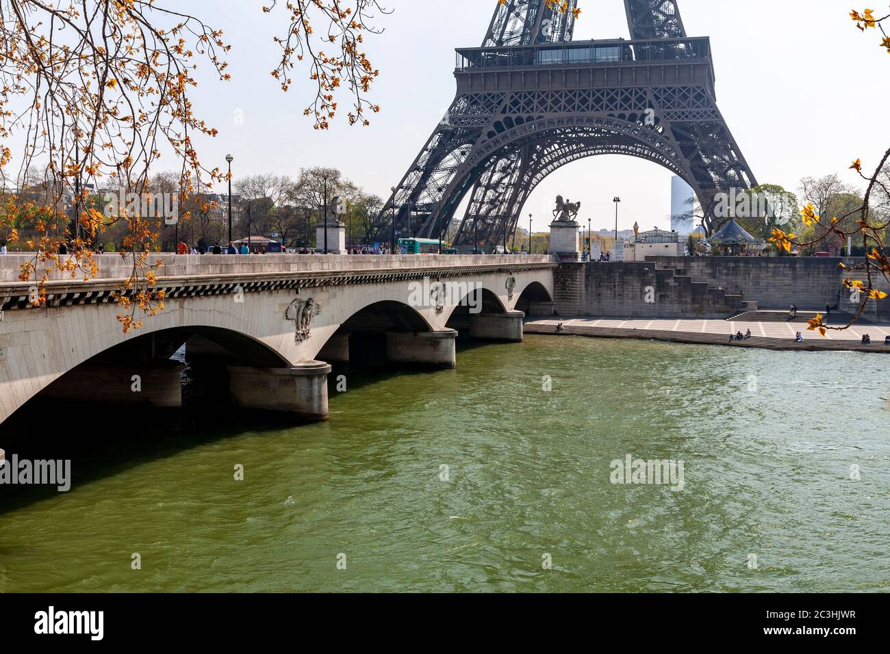 La Tour Eiffel et de la Seine, Paris, France Banque D'Images