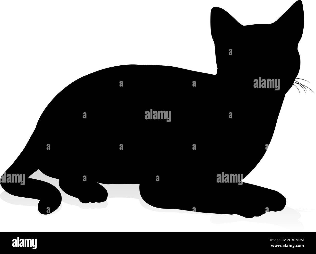 Animal de compagnie Chat Silhouette Illustration de Vecteur