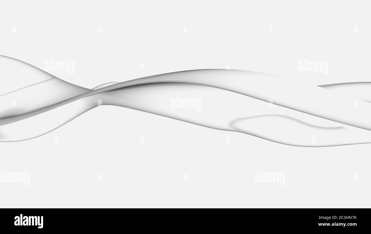 Les belles lignes abstraites stylisées fluides sur blanc Banque D'Images