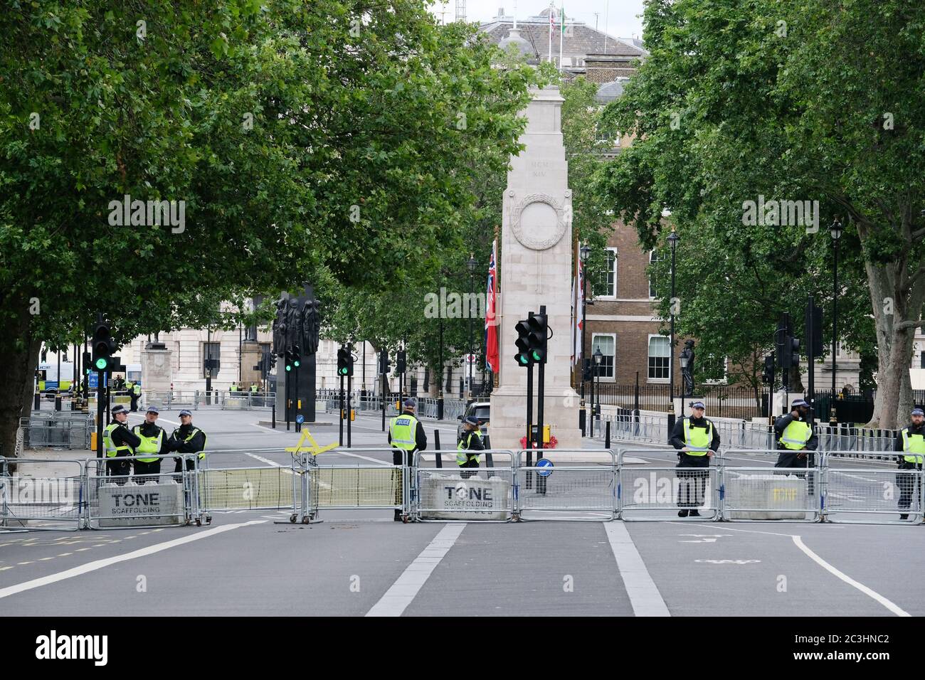 Whitehall, Westminster, Londres, Royaume-Uni. 20 juin 2020. Les manifestations sont importantes pour les vies noires : des manifestants se trouvent sur la place du Parlement. Crédit : Matthew Chattle/Alay Live News Banque D'Images