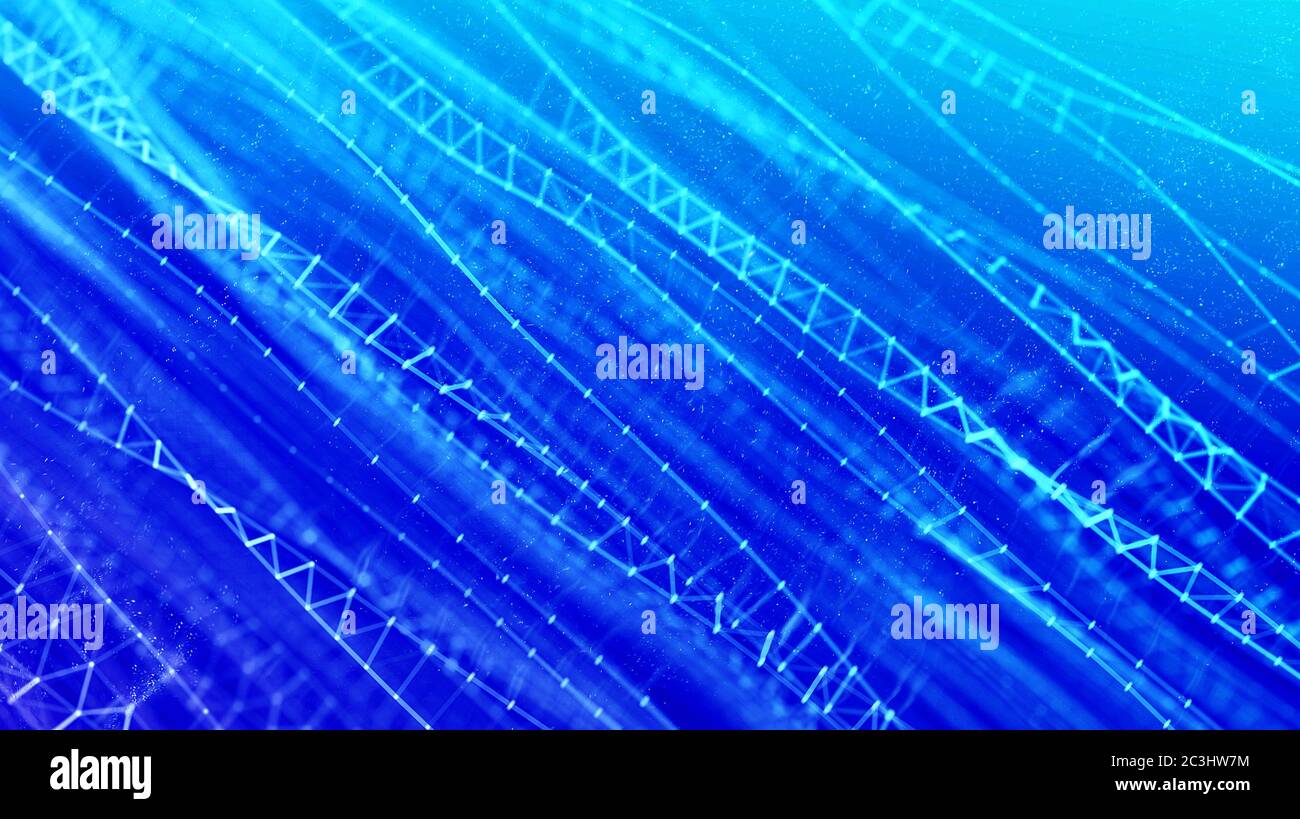 Blockchain technologie historique. Fintech Cryptocurrency chaîne bloc réseau et programmation concept. Segwit résumé. Banque D'Images