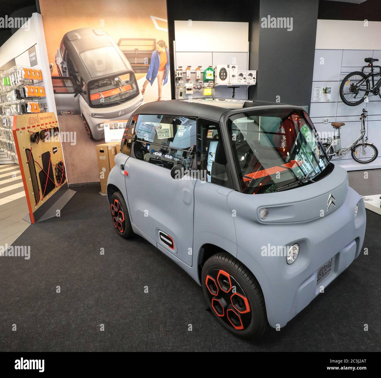 AMI PAR CITROEN, LA VOITURE ÉLECTRIQUE FRANÇAISE Banque D'Images