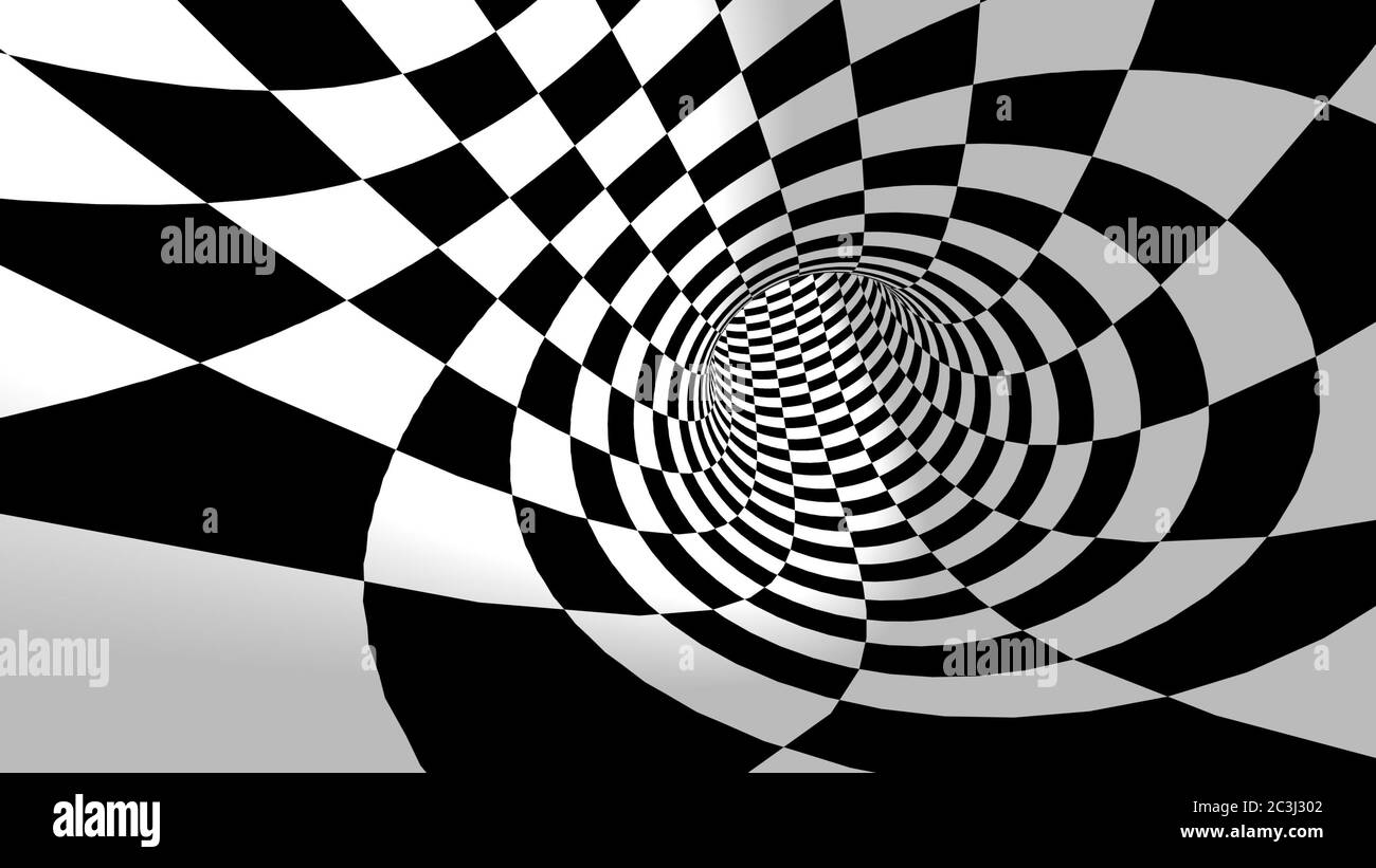 Illusion optique. Rendu 3D. Illustration pop art 3d abstraite. Banque D'Images