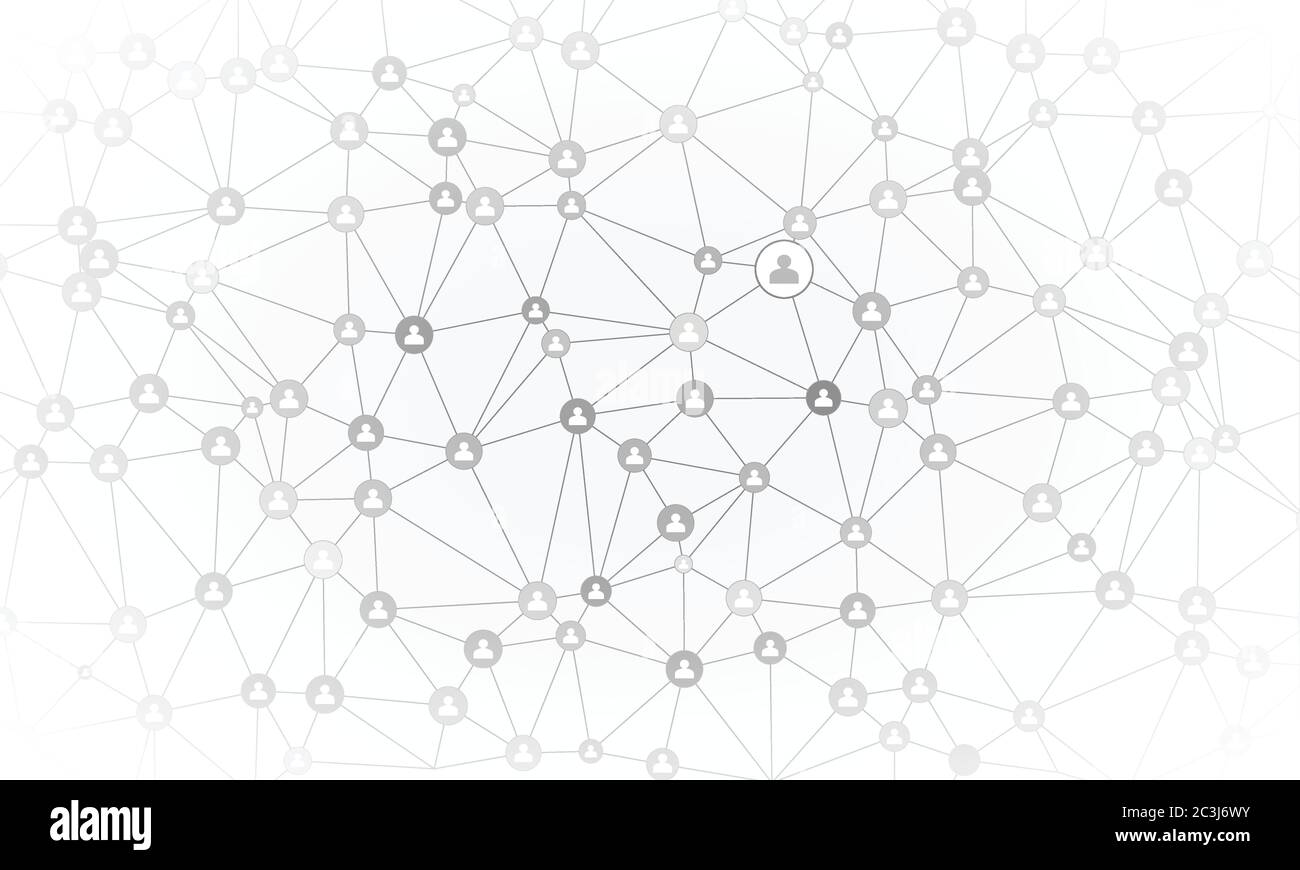 Cercles de médias sociaux avec icône personne. Connexions réseau Illustration. Illustration d'entreprise Illustration de Vecteur