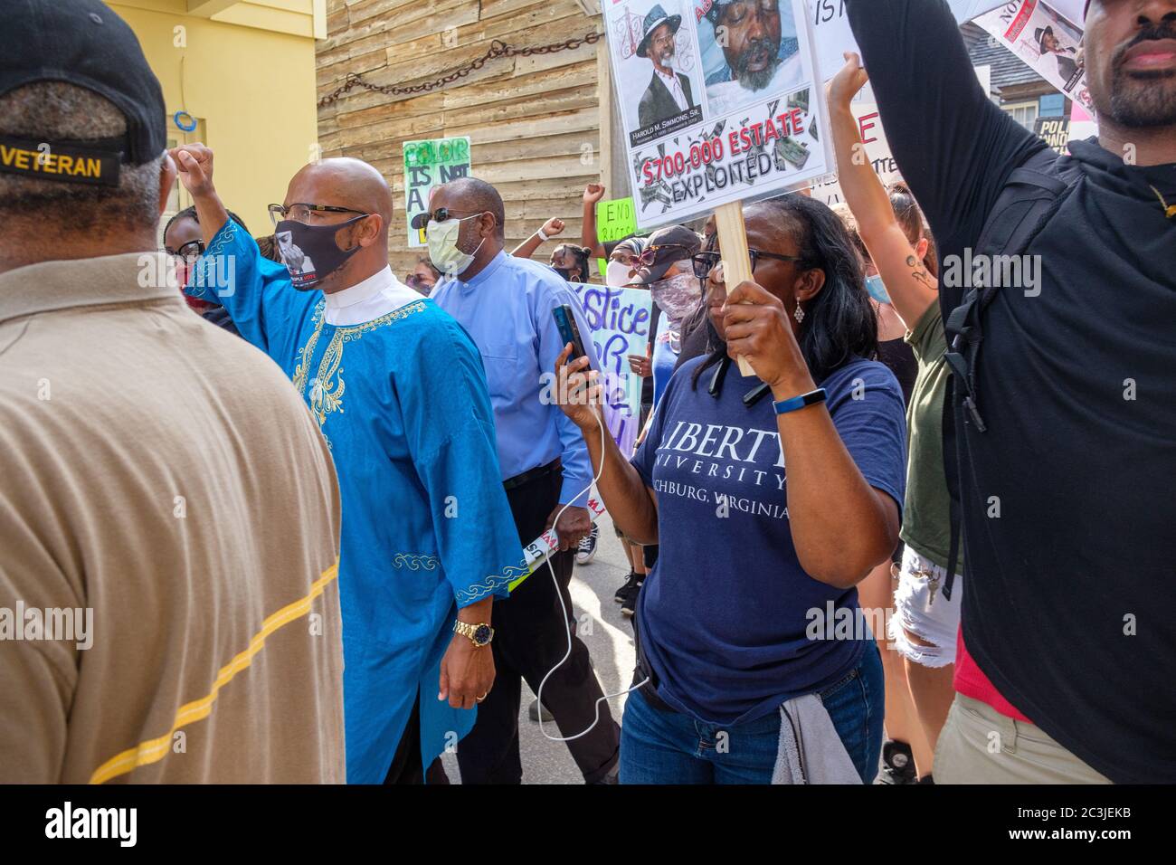 Les vies noires comptent pour le rallye. St. Augustine, Floride Banque D'Images
