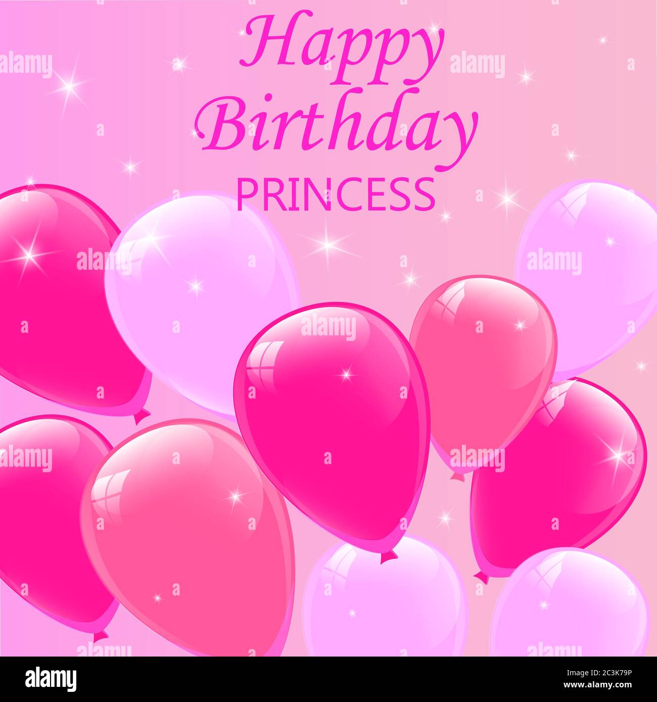 Affiche d'anniversaire pour fille avec ballons roses brillants. Groupe de ballons, message d'anniversaire pour l'événement. Joyeux anniversaire de naissance coloré Banque D'Images Affiche d'anniversaire pour fille avec ballons roses brillants. Groupe de ballons, message d'anniversaire pour l'événement. Joyeux anniversaire de naissance coloré Banque D'Images