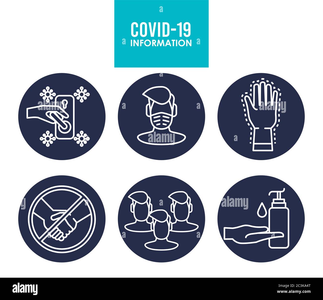 covid19 ensemble d'icônes infographiques éducatives dessin vectoriel d'illustration Illustration de Vecteur
