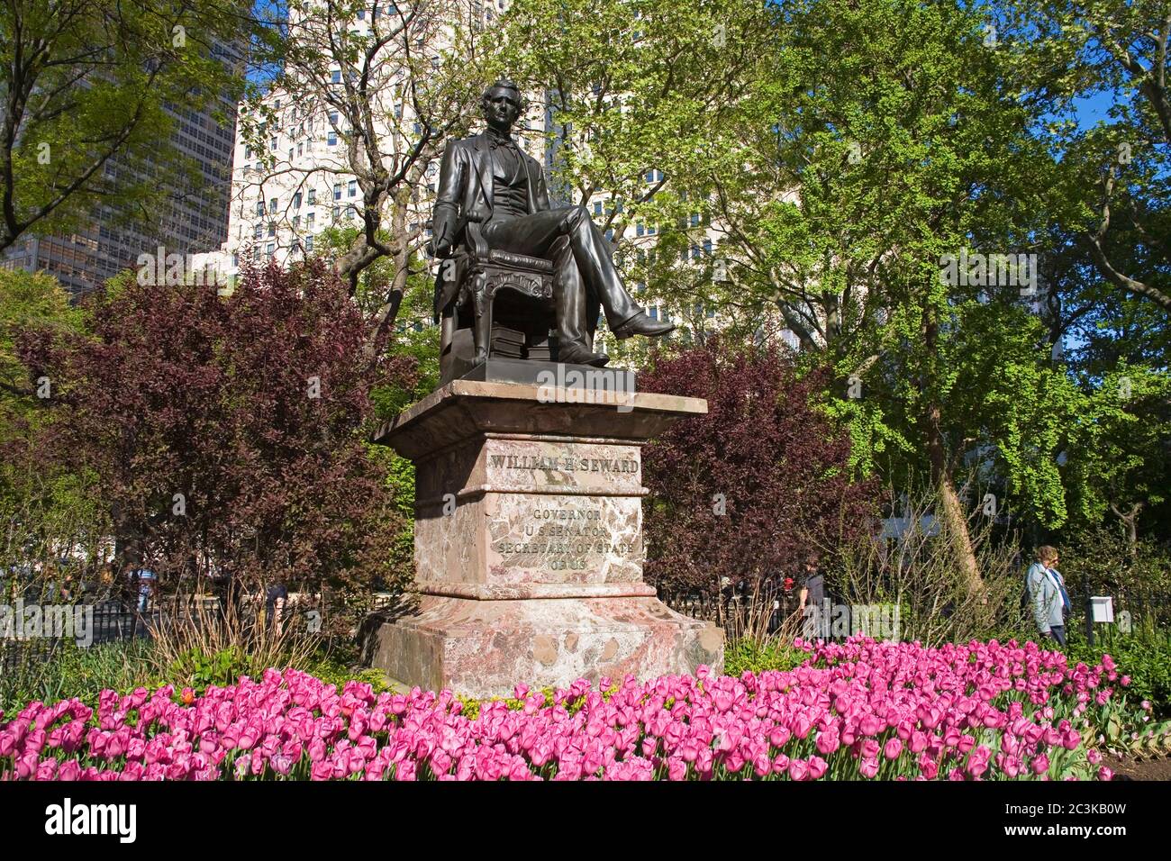 Statue de William H. Seward à Madison Square, Midtown Manhattan, New York City, New York, États-Unis Banque D'Images