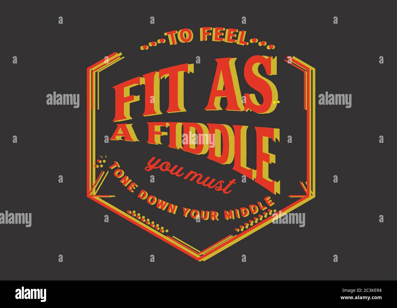 pour vous sentir en forme de violon, vous devez tonifier votre milieu Illustration de Vecteur