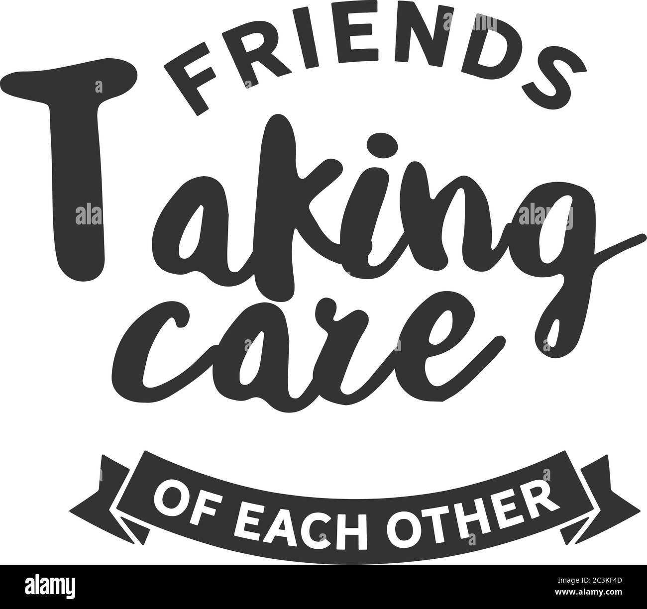 amis prenant soin les uns des autres Illustration de Vecteur