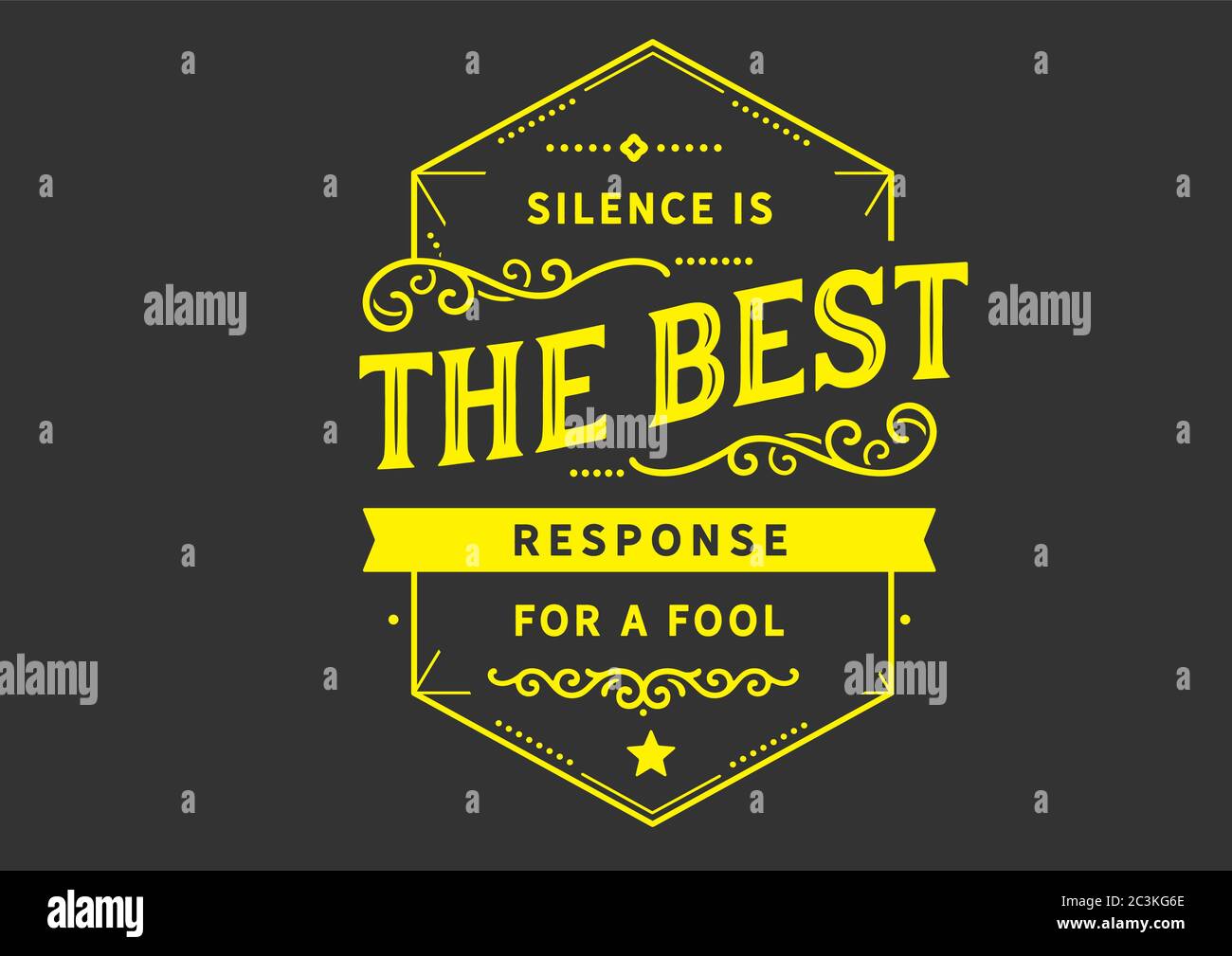 Le silence est la meilleure réponse pour un idiot Illustration de Vecteur