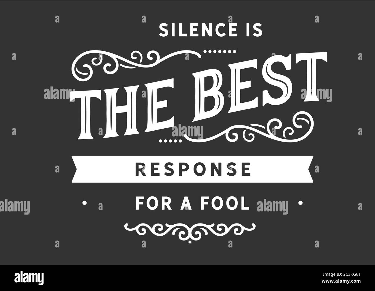 Le silence est la meilleure réponse pour un idiot Illustration de Vecteur